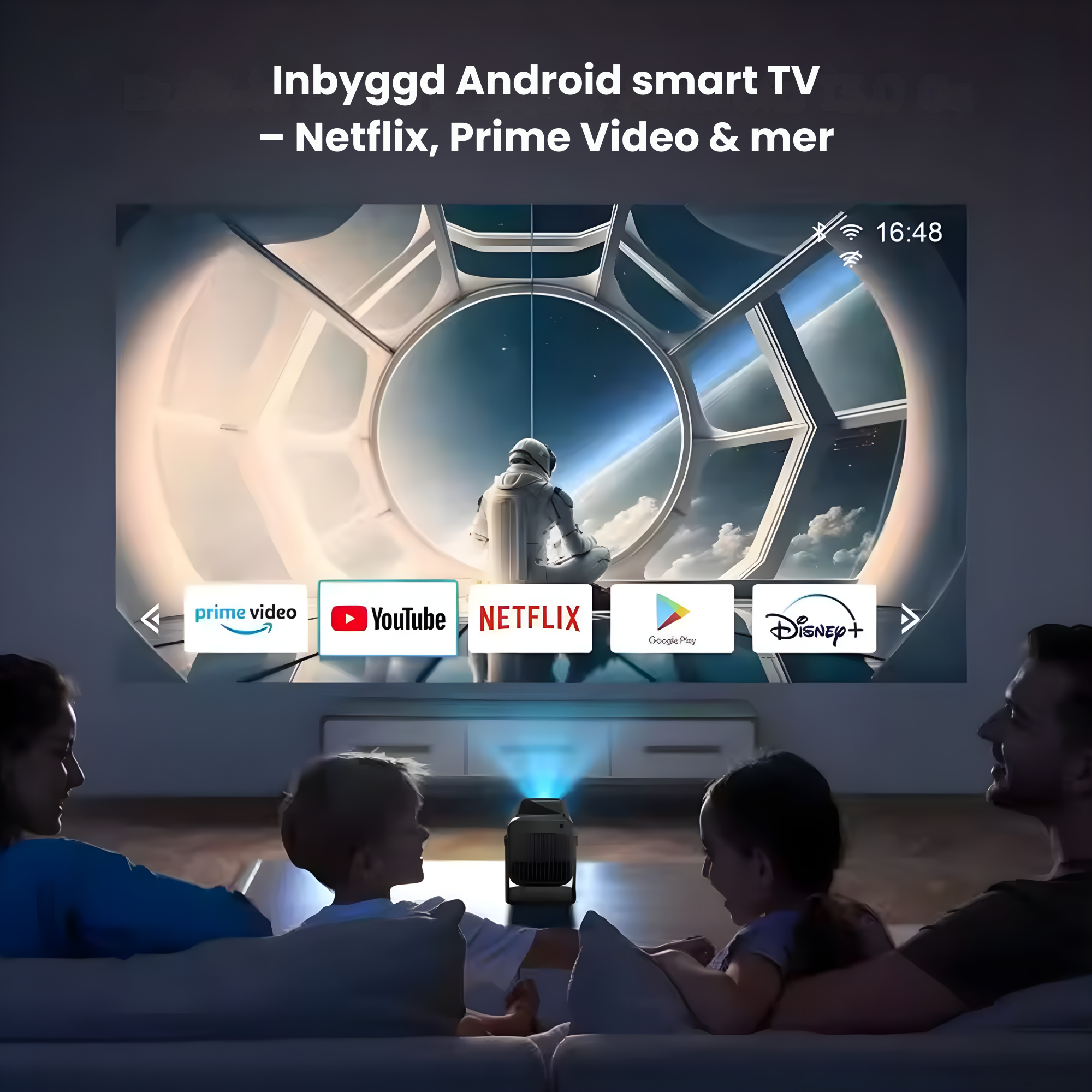 android tv projektor, inbyggda appar