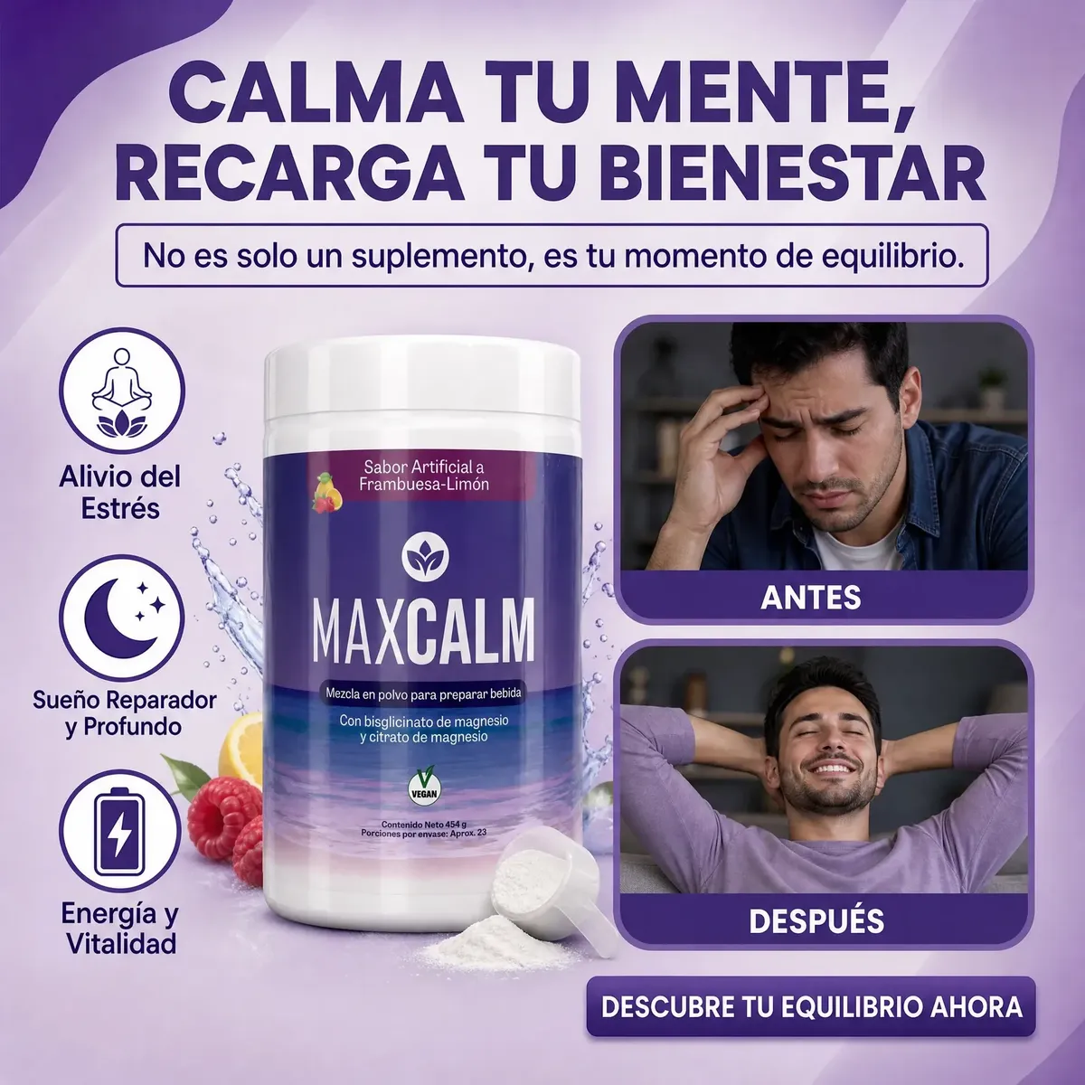 Beneficios Super Magnesio Maxcalm