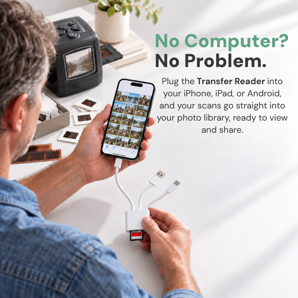 Phone transfer reader