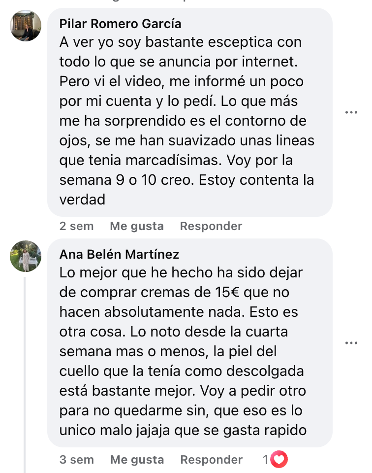 Comentario en redes sociales