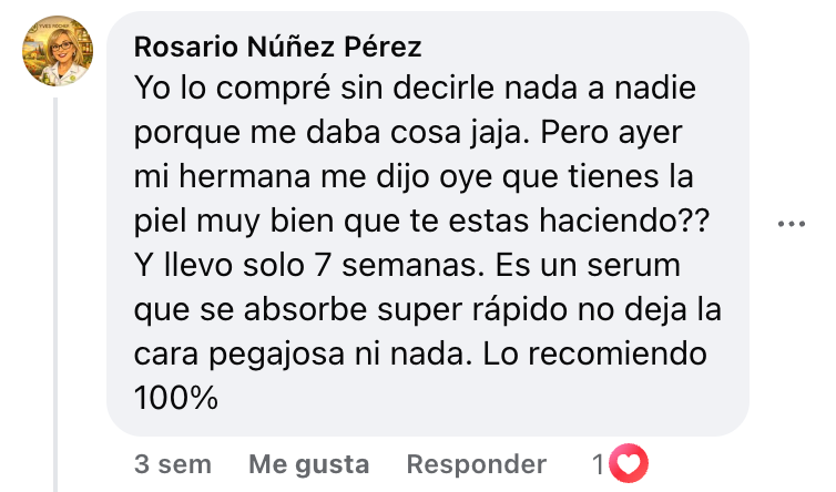 Comentario en redes sociales