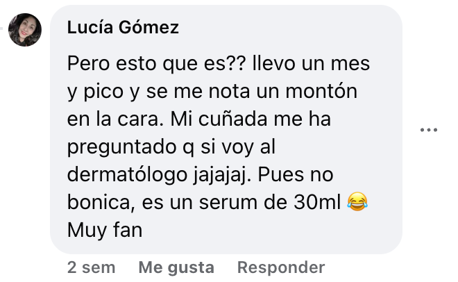 Comentario en redes sociales