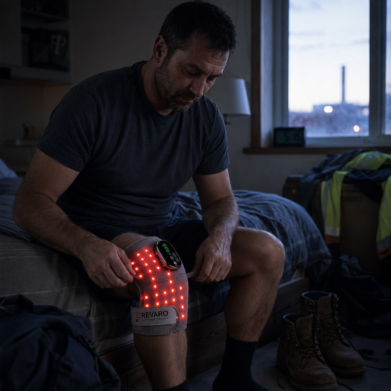 Worker using PulseWave Pro after a long shift