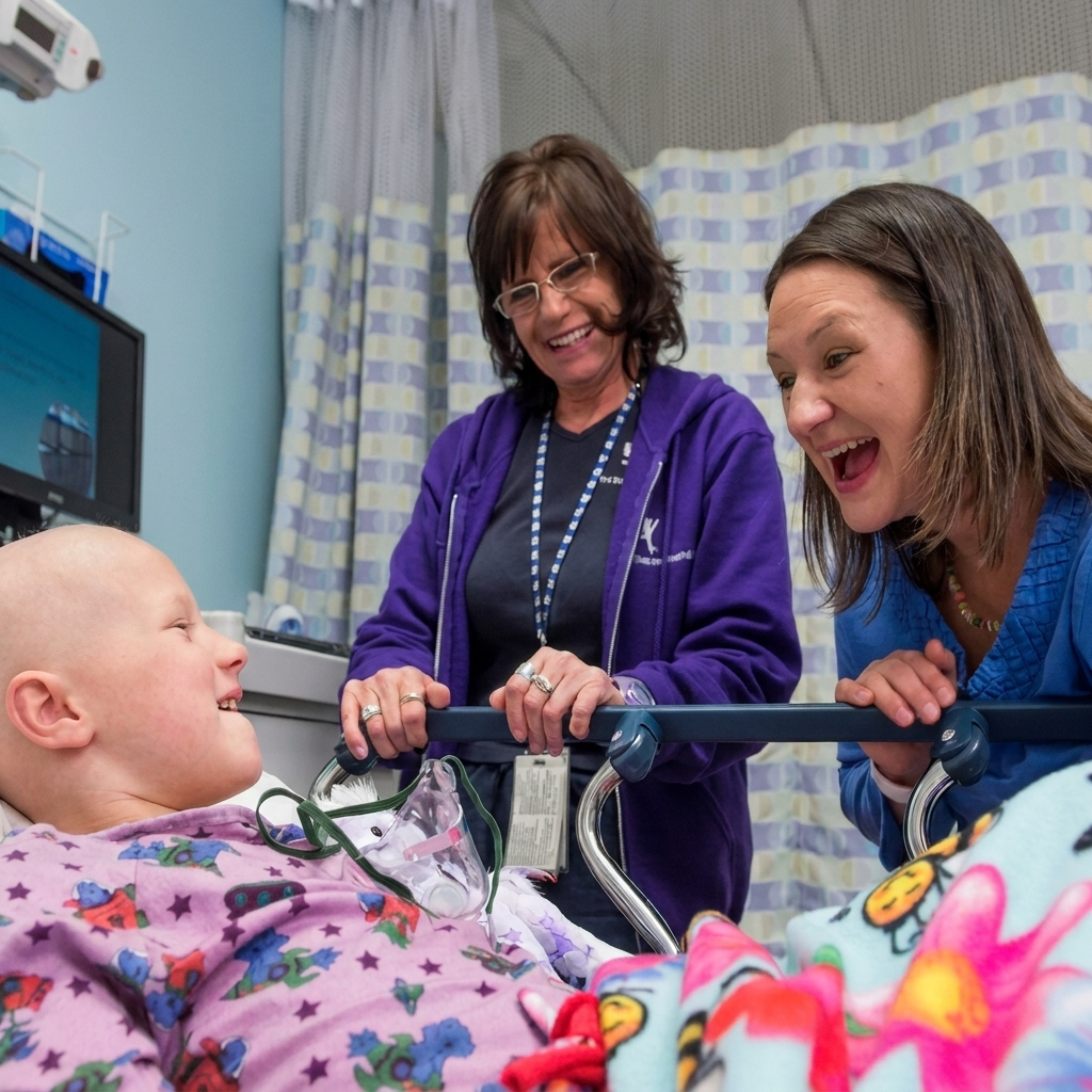 A child in treatment supported by Keystone Christian Church