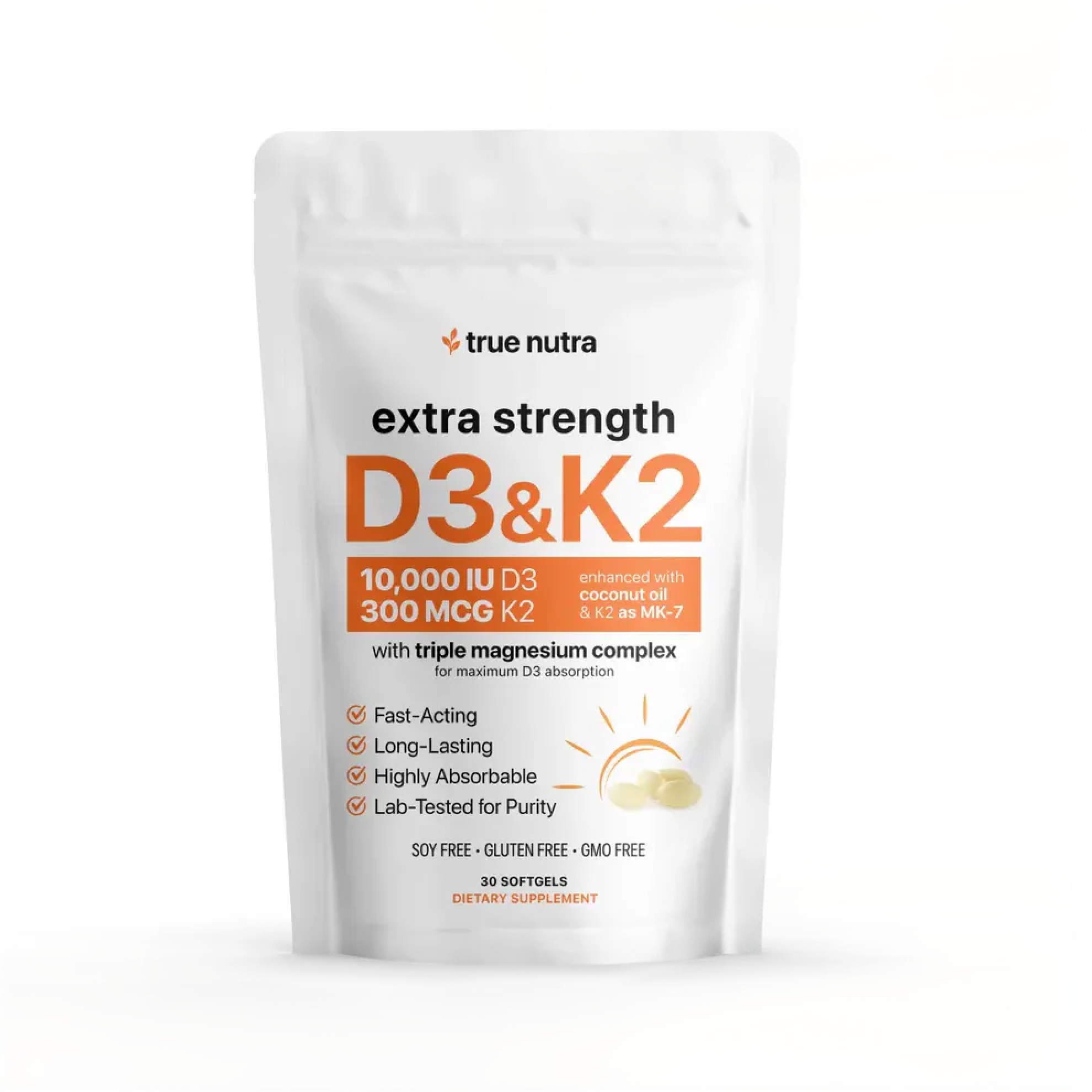 True Nutra Extra Strength Vitamin D3 & K2
