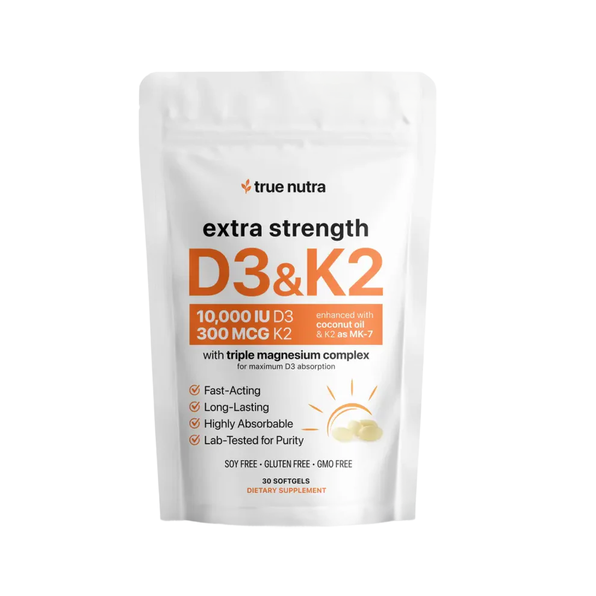 True Nutra Extra Strength Vitamin D3 & K2