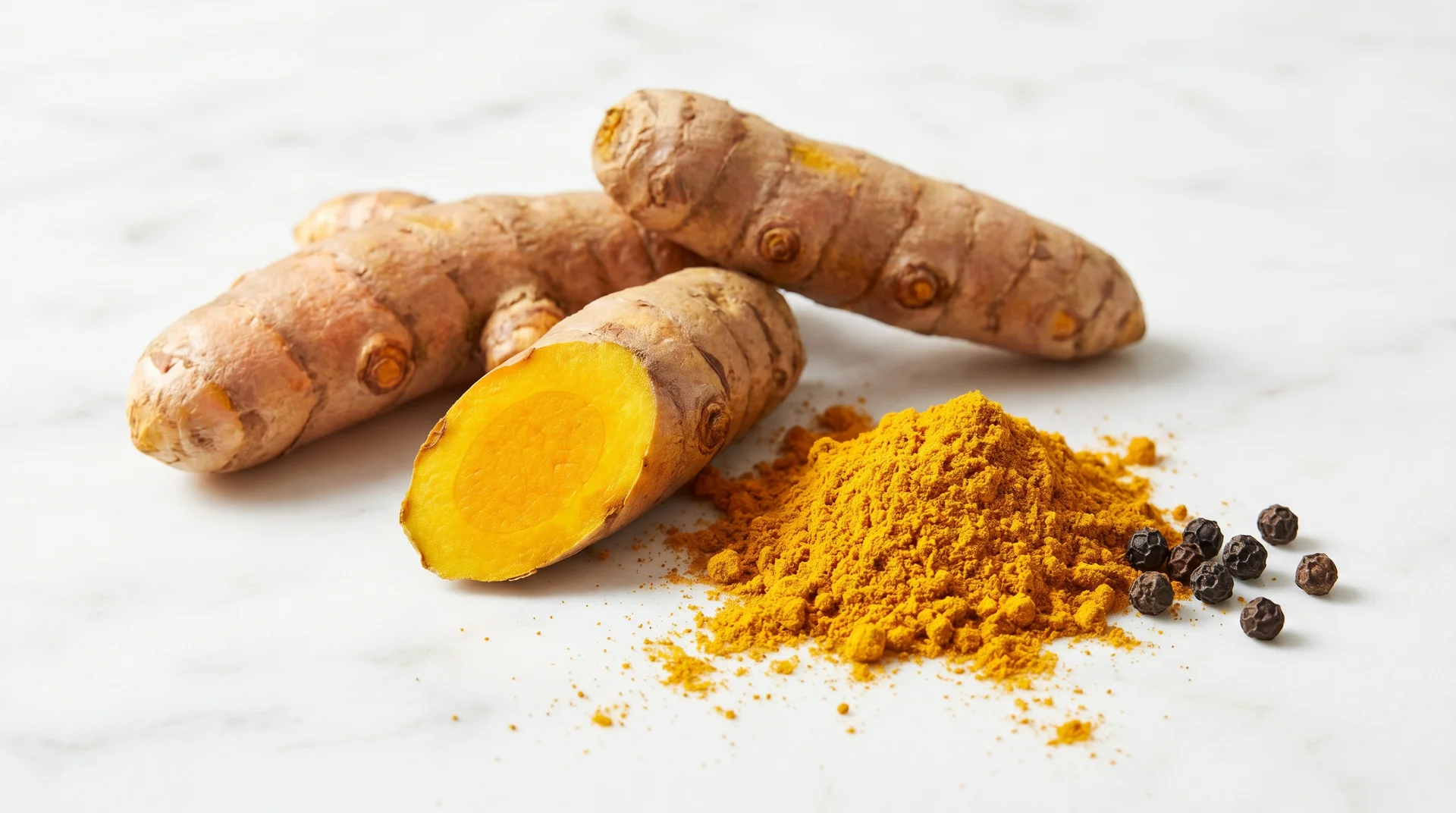 Turmeric root and powder