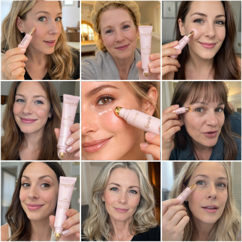 SnapLift visible wrinkle-smoothing results