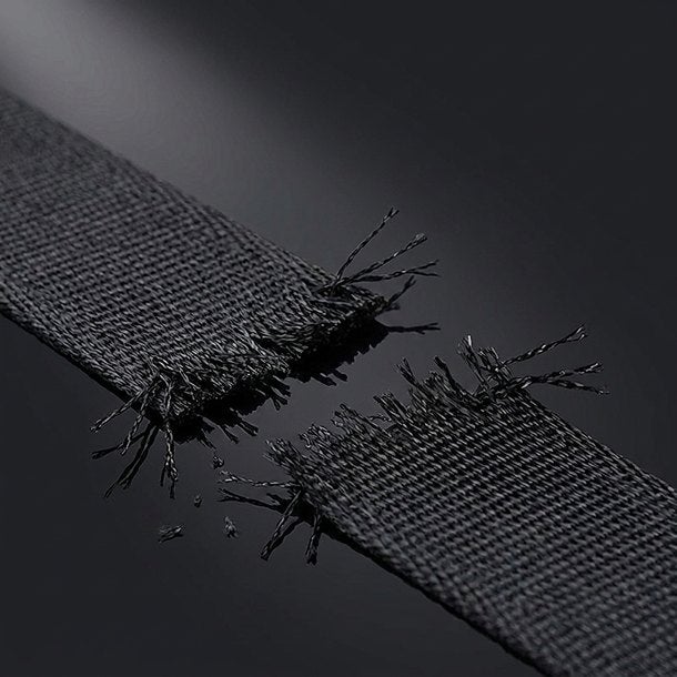 Seatbelt cut in two