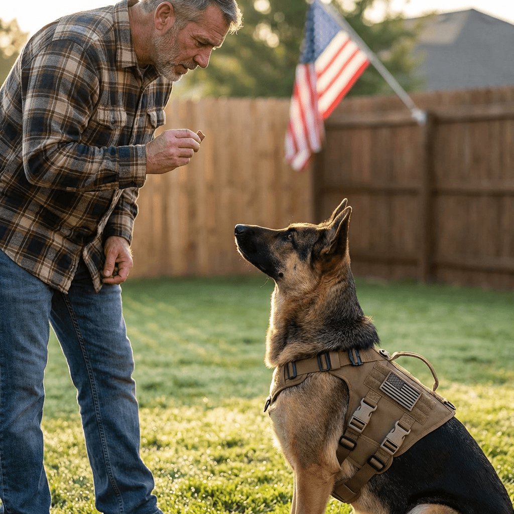 Handler with dog