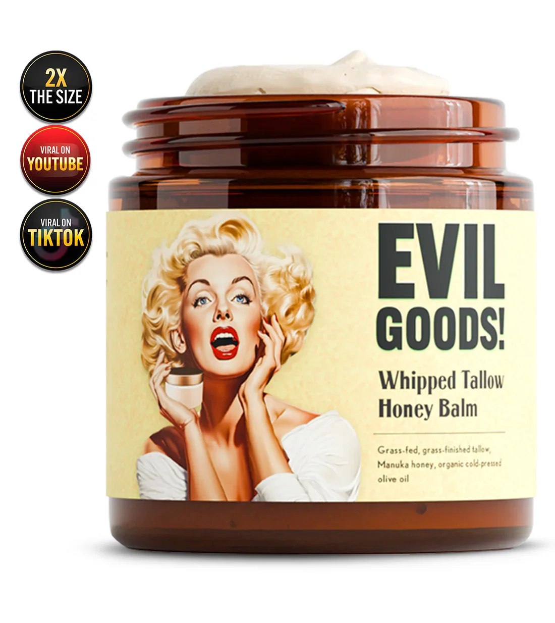 Frasco EvilGoods Whipped Tallow Honey Balm