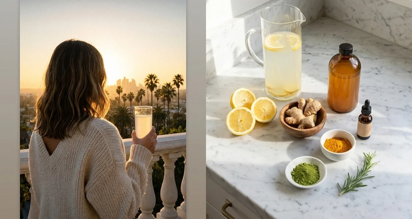Hollywood-Morgenroutine und die dazugehörigen Zutaten