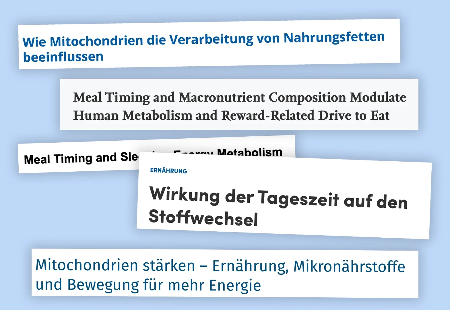Studien und Fachbeiträge zum Stoffwechsel