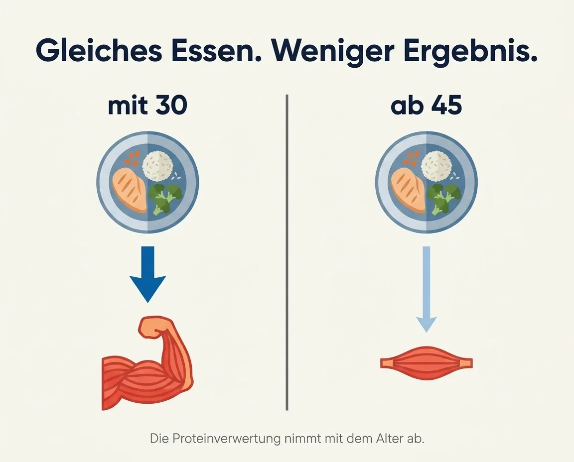 Gleiches Essen, weniger Ergebnis