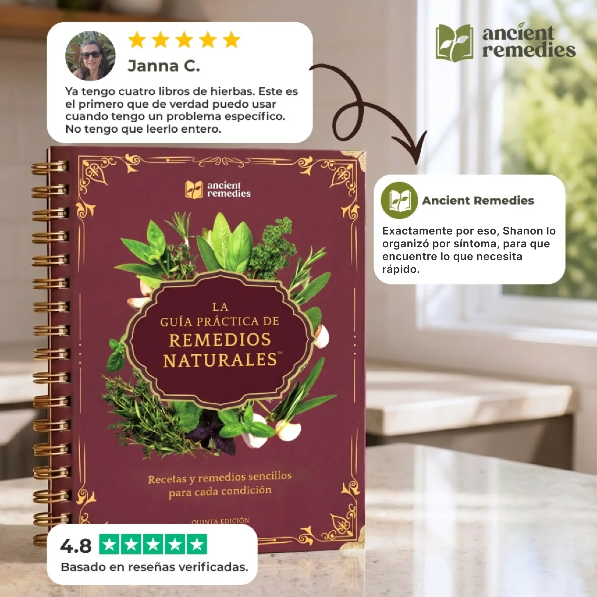 Customer review and product image