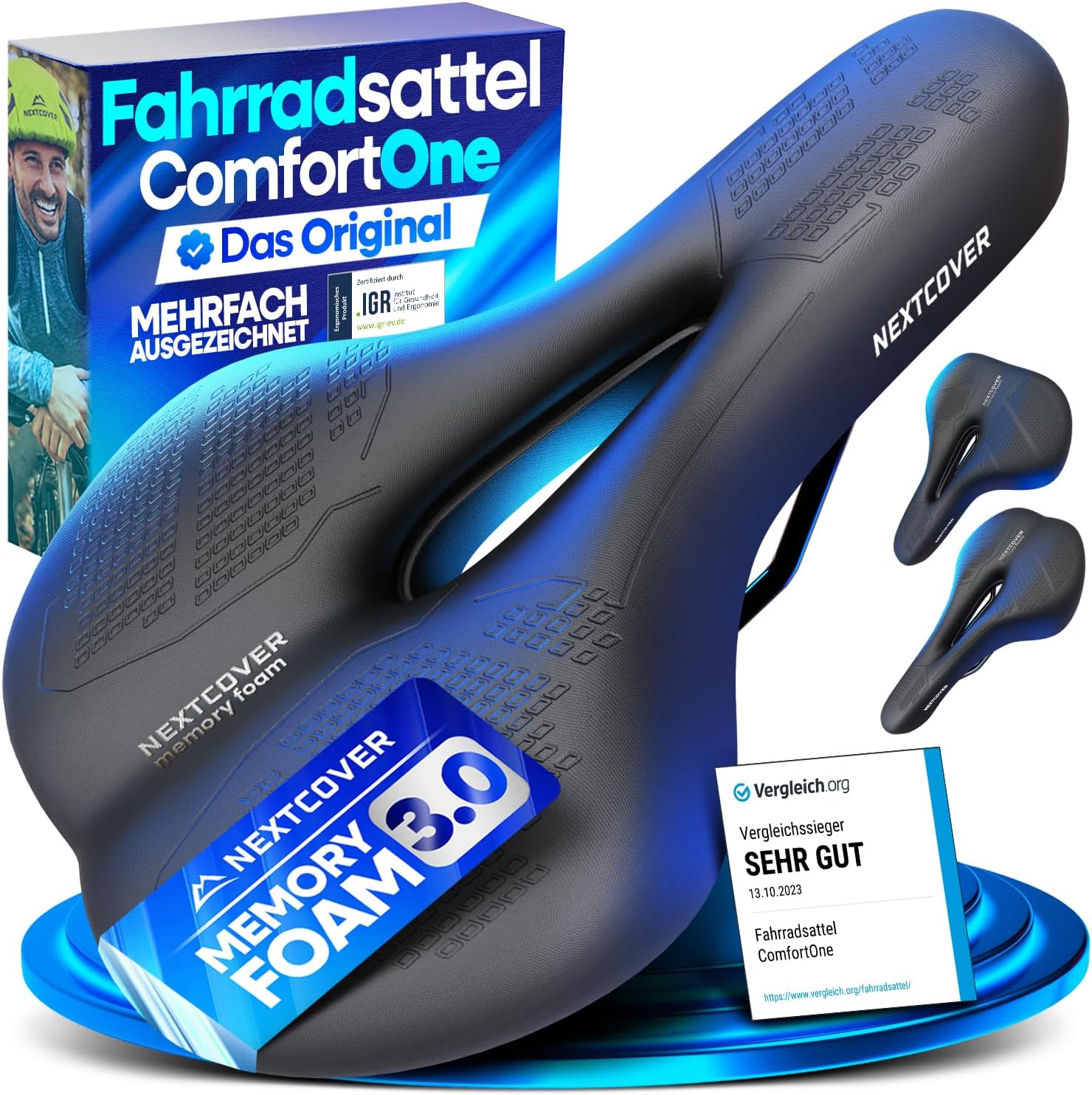 NEXTCOVER Fahrradsattel mit Memory Foam