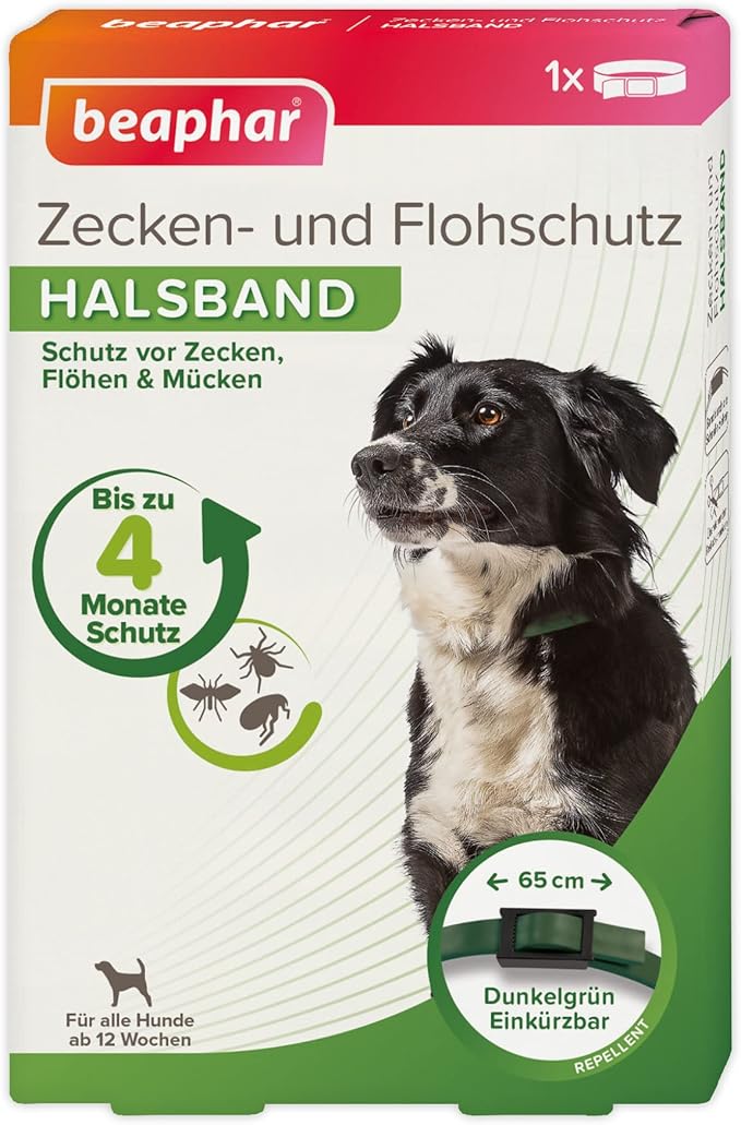 Beaphar Zecken- und Flohschutz Halsband Hund 65 cm