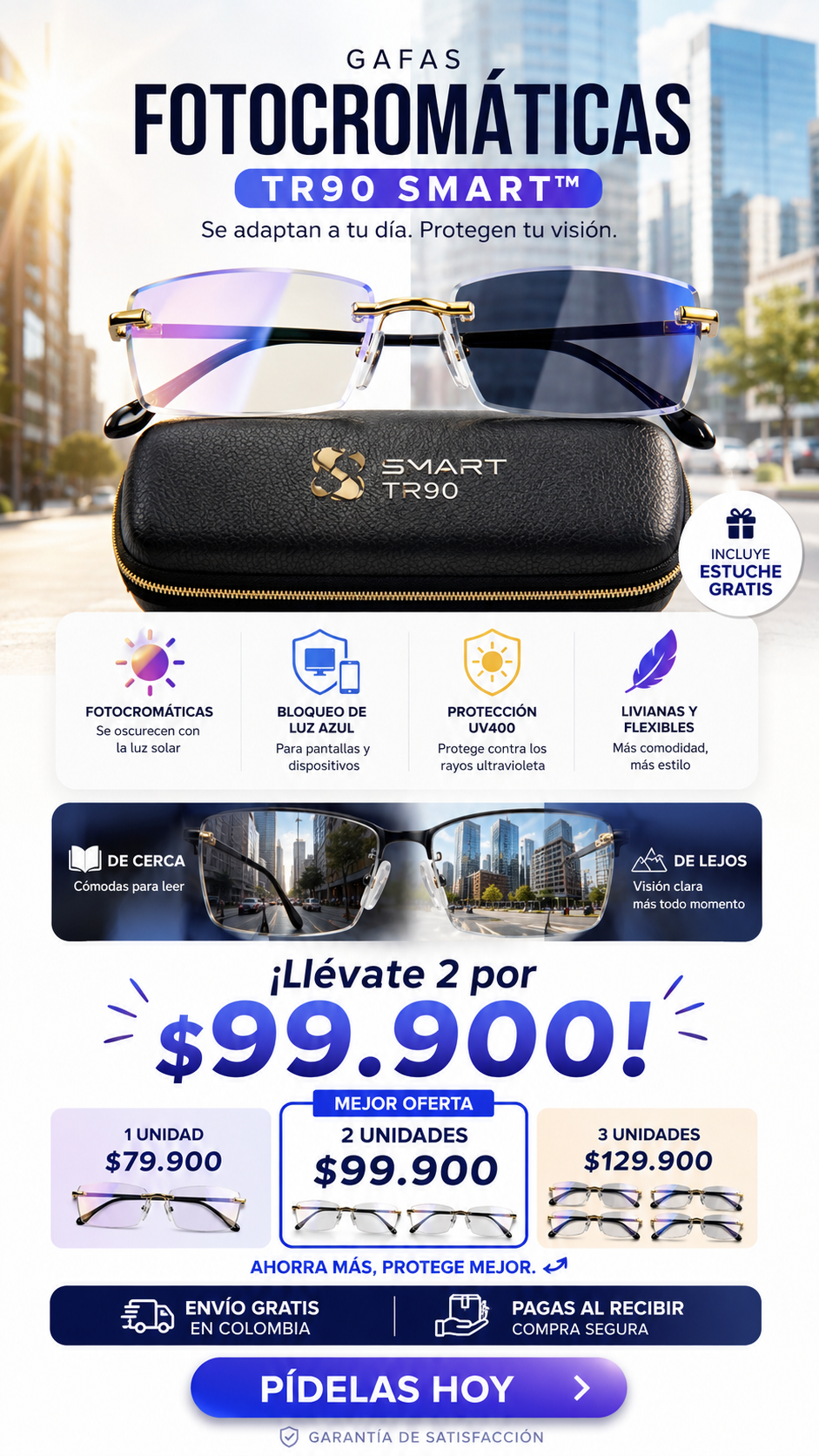Gafas Fotocromáticas TR90 Smart