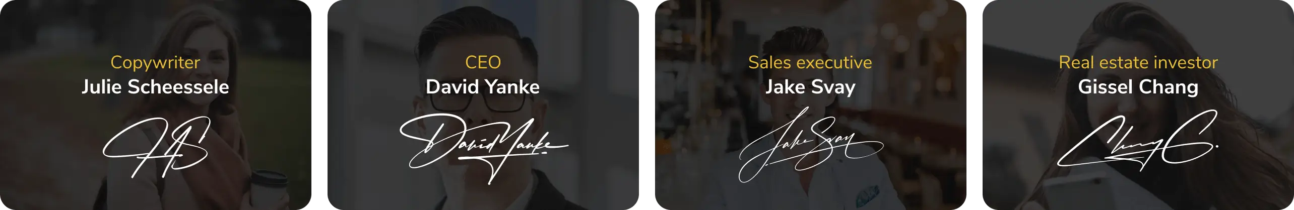 Handmade signatures by professional calligraphers | Callisign