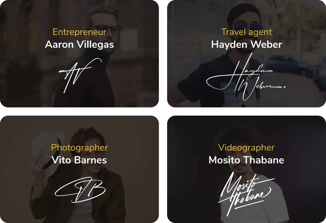 Handmade signatures by professional calligraphers | Callisign