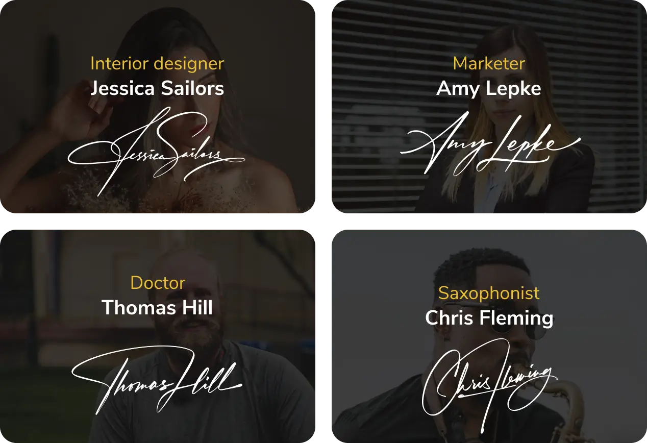 Handmade signatures by professional calligraphers | Callisign