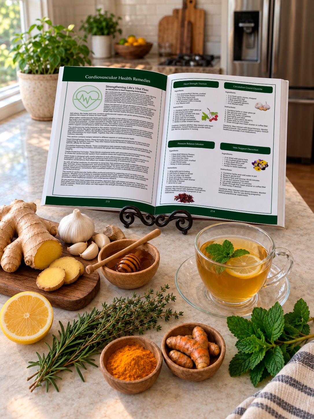 Herbal Synergies recipe example showing ingredients and preparation instructions