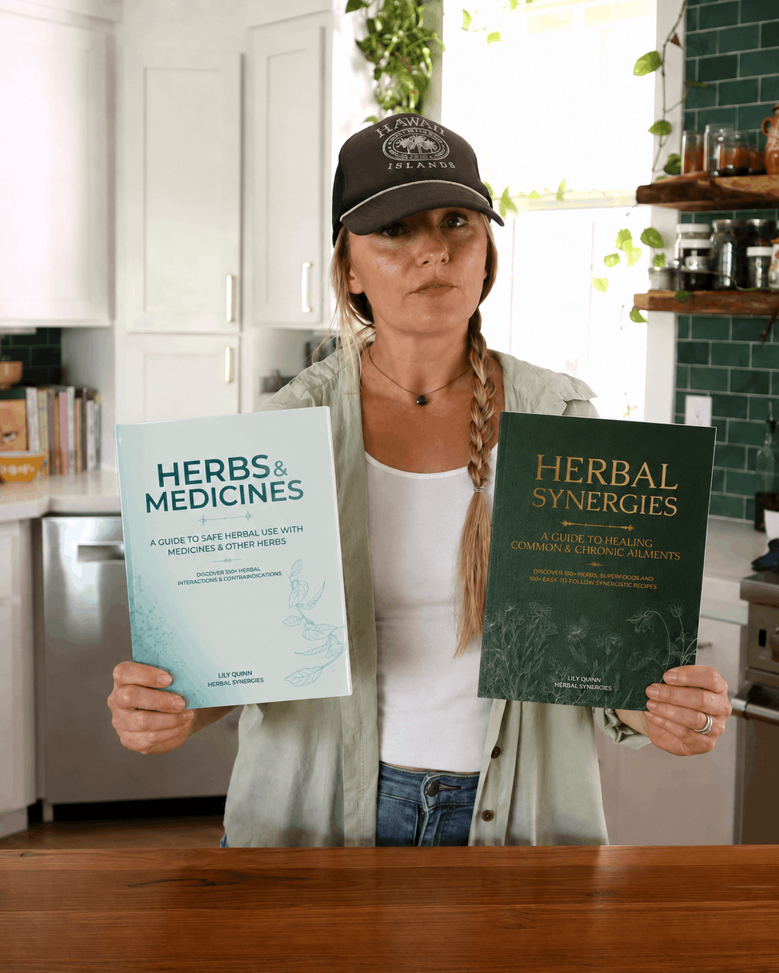 Homestead pantry stocked with herbs