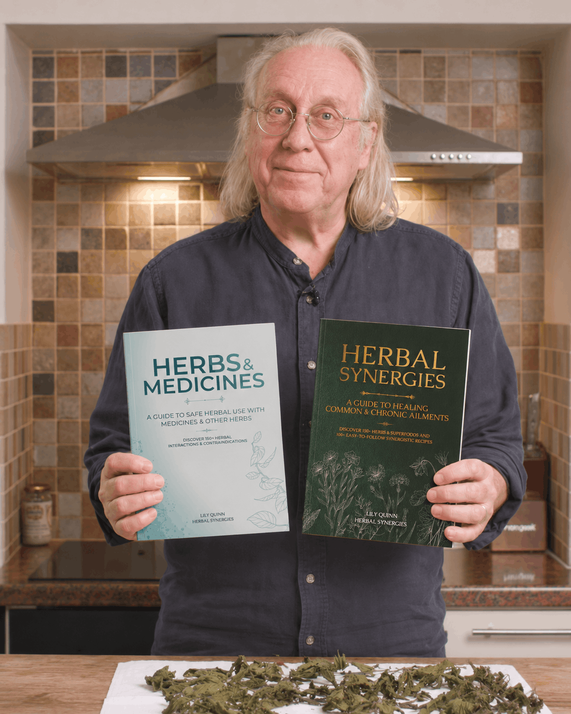 Herbal Synergies reference books in a home setting