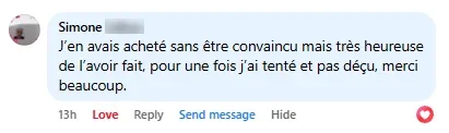 Commentaire Facebook de Simone sur Kora Air.