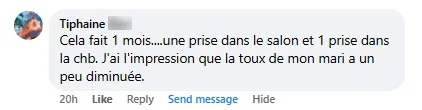 Commentaire Facebook de Tiphaine sur Kora Air.