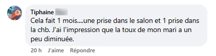 Commentaire Facebook de Tiphaine sur Kora Air.