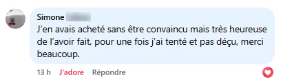 Commentaire Facebook de Simone sur Kora Air.