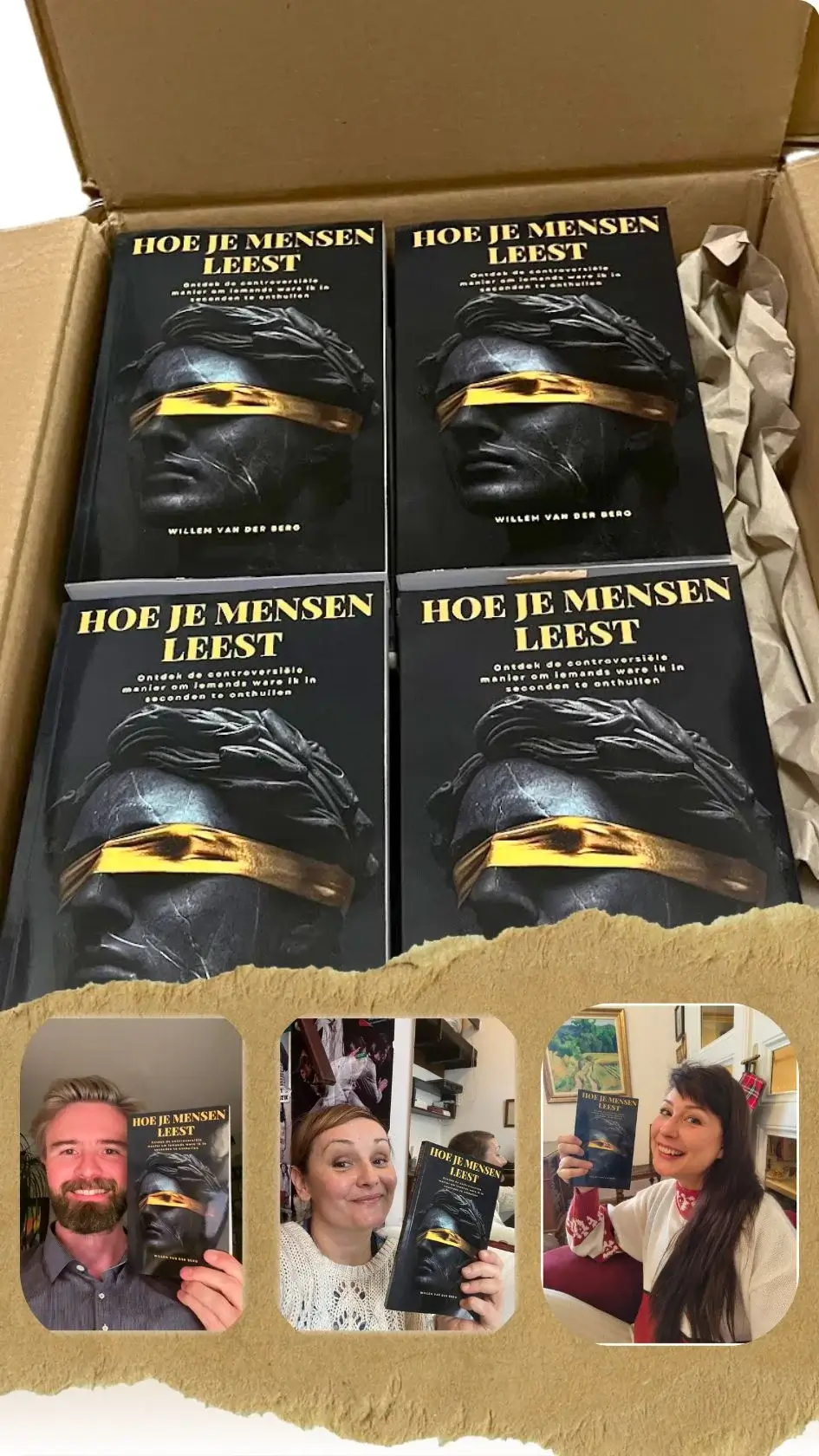 Doos met meerdere exemplaren van 'Hoe je mensen leest'