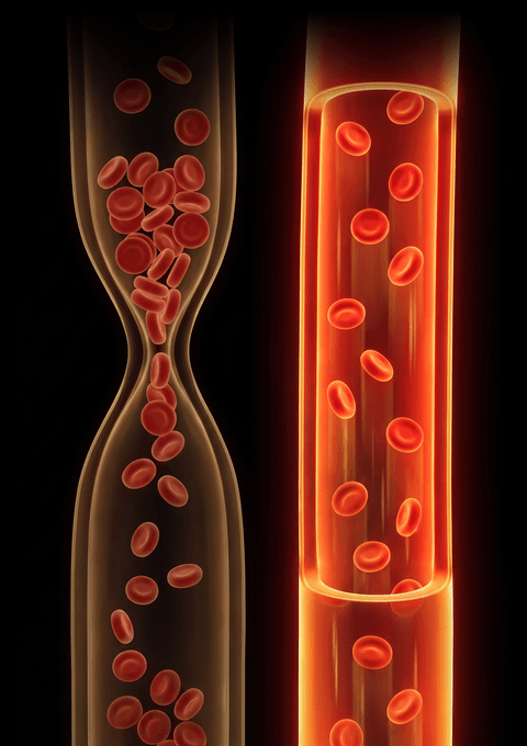 Healthy vs sluggish circulation