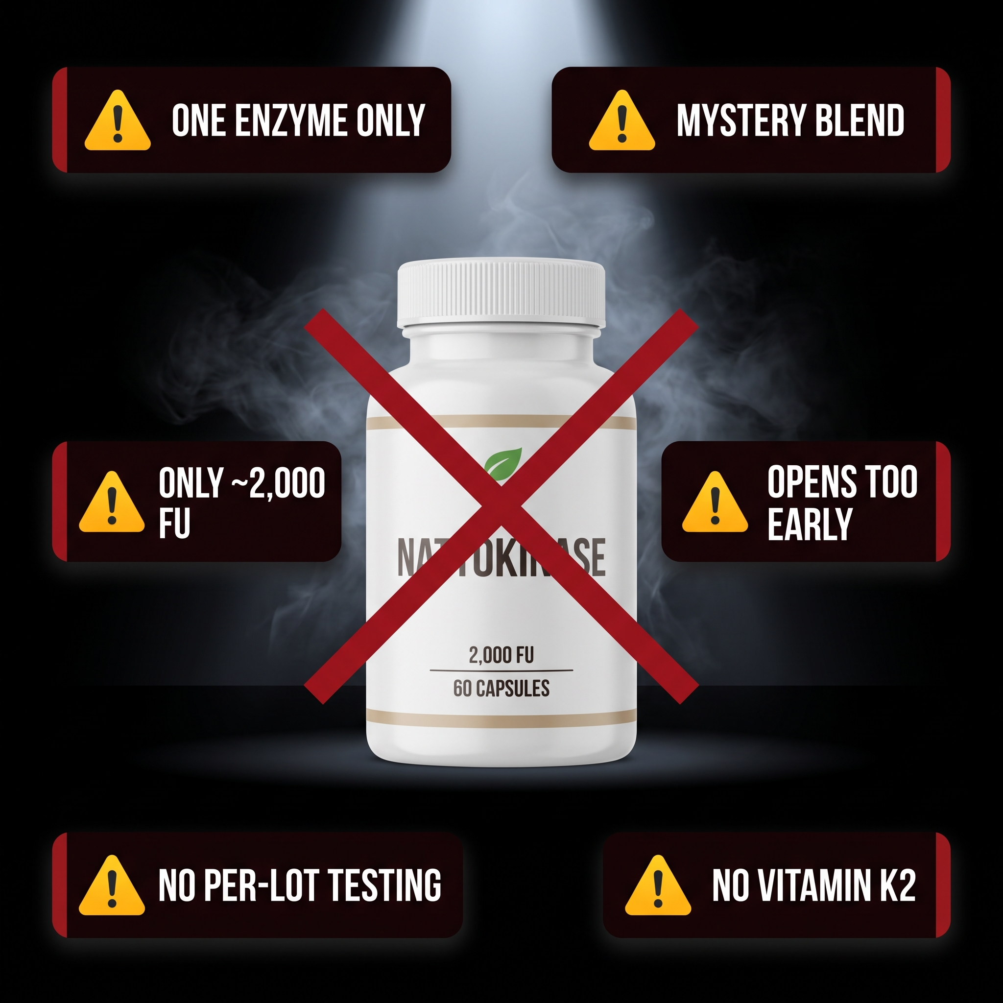 Avoid generic single-enzyme nattokinase