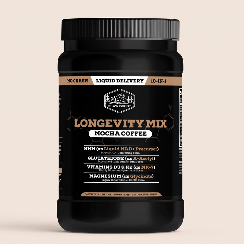 Longevity Mix Mocha Coffee jar