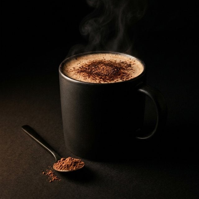 Mocha coffee with cocoa