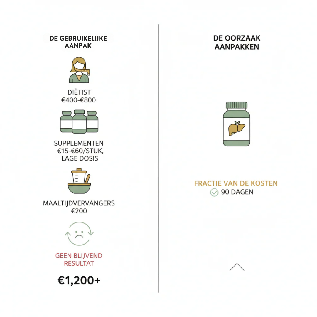 Vergelijking: de gebruikelijke aanpak versus de oorzaak aanpakken