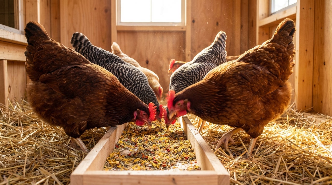 Day 1-3 hens eating herbs