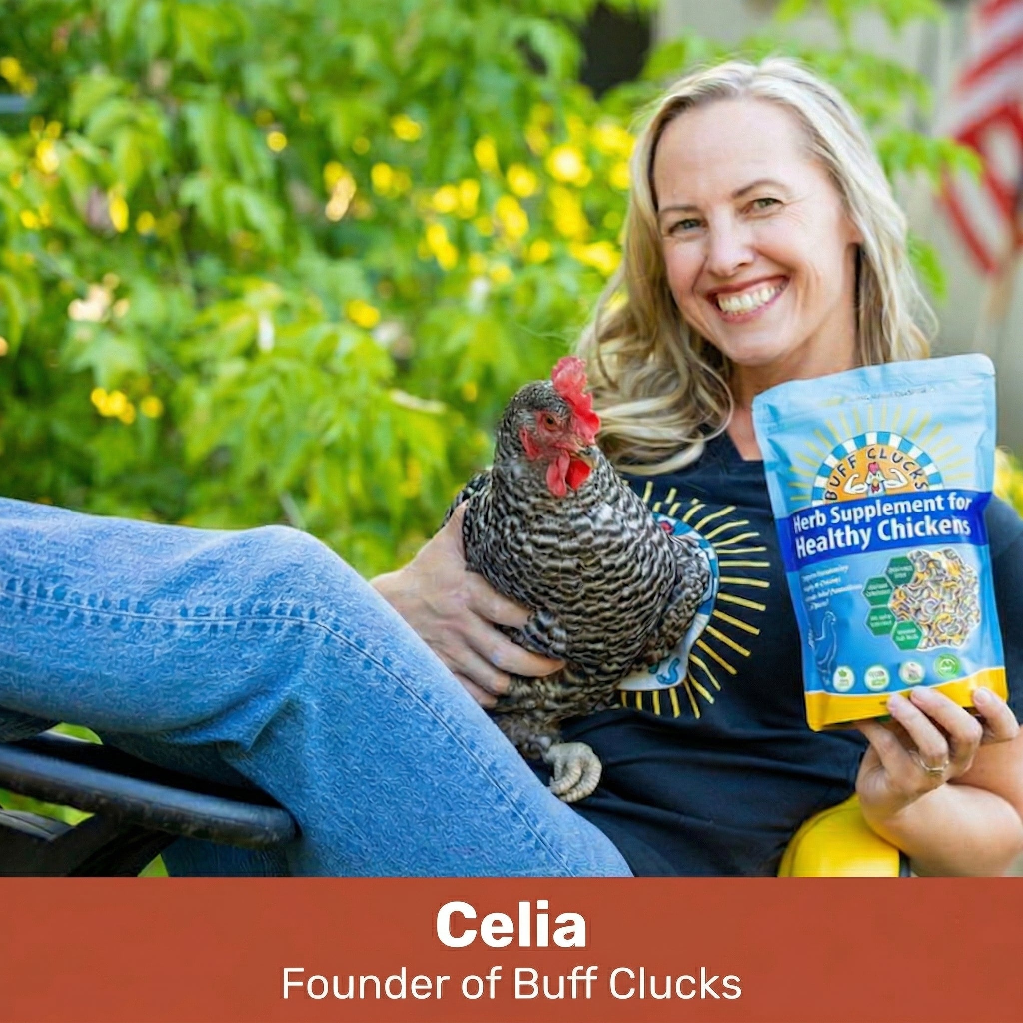 Celia, Co-Founder of Buff Clucks