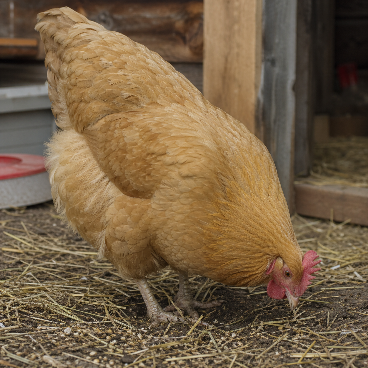 Hen looking healthy β but worms are already there