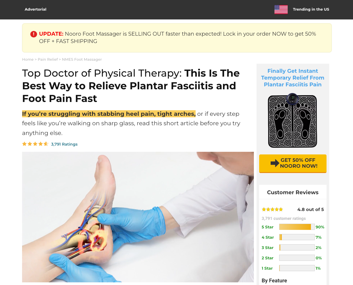 Nooro Foot Massager ADV | Gempages