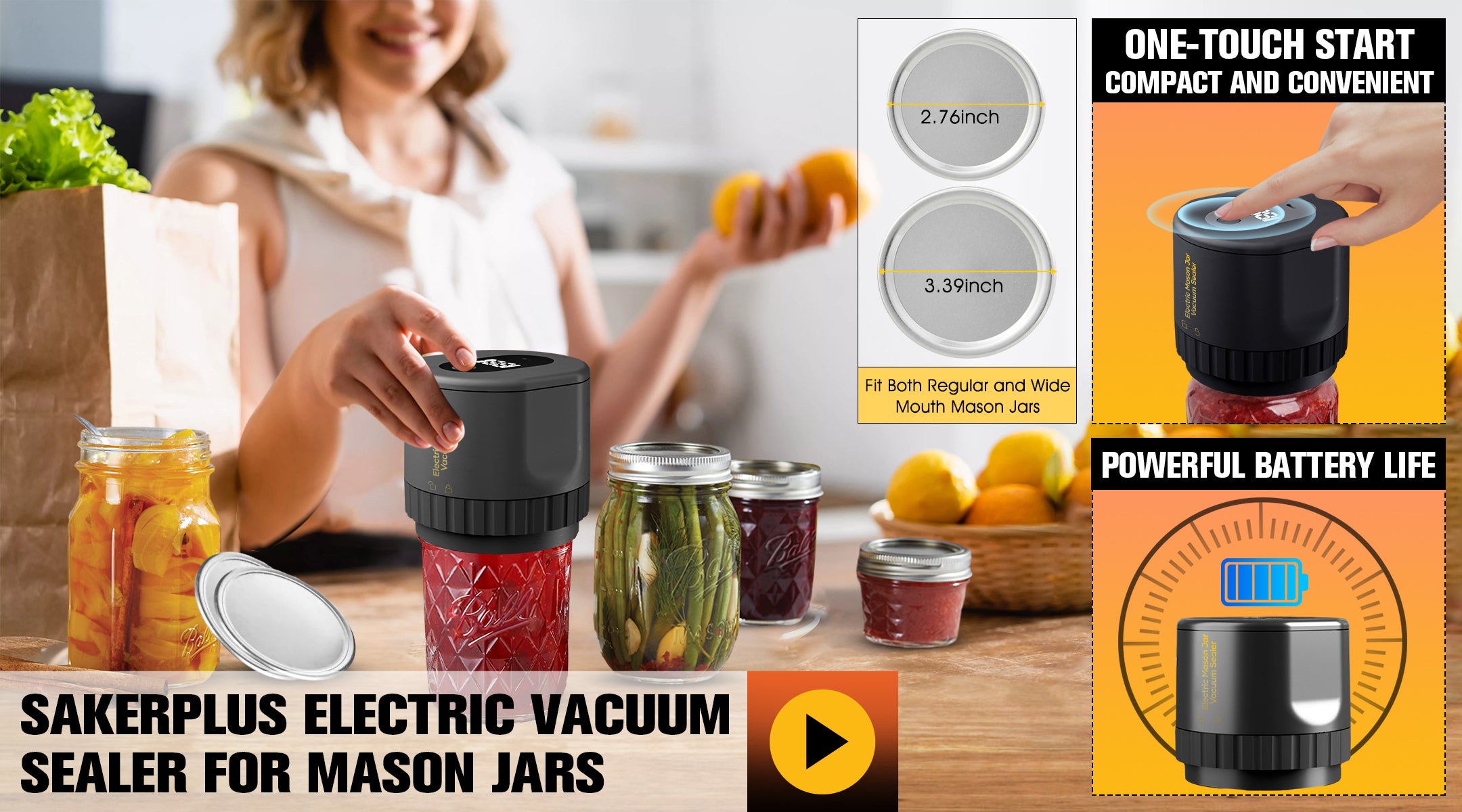 Sakerplus Electric Mason Jar Sealer
