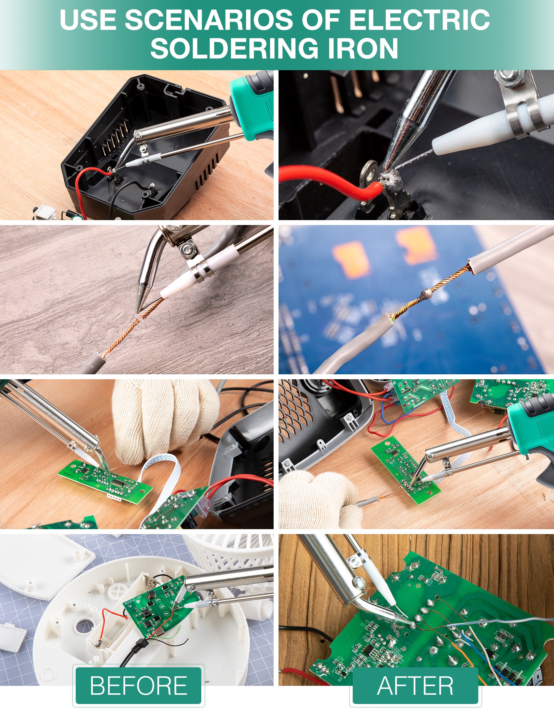 SAKER ADJUSTABLE TEMPERATURE SOLDERING IRON KIT