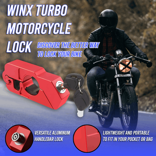 Winx Turbo Motorcycle Lock - Best Motorcycle Handlebar Lock