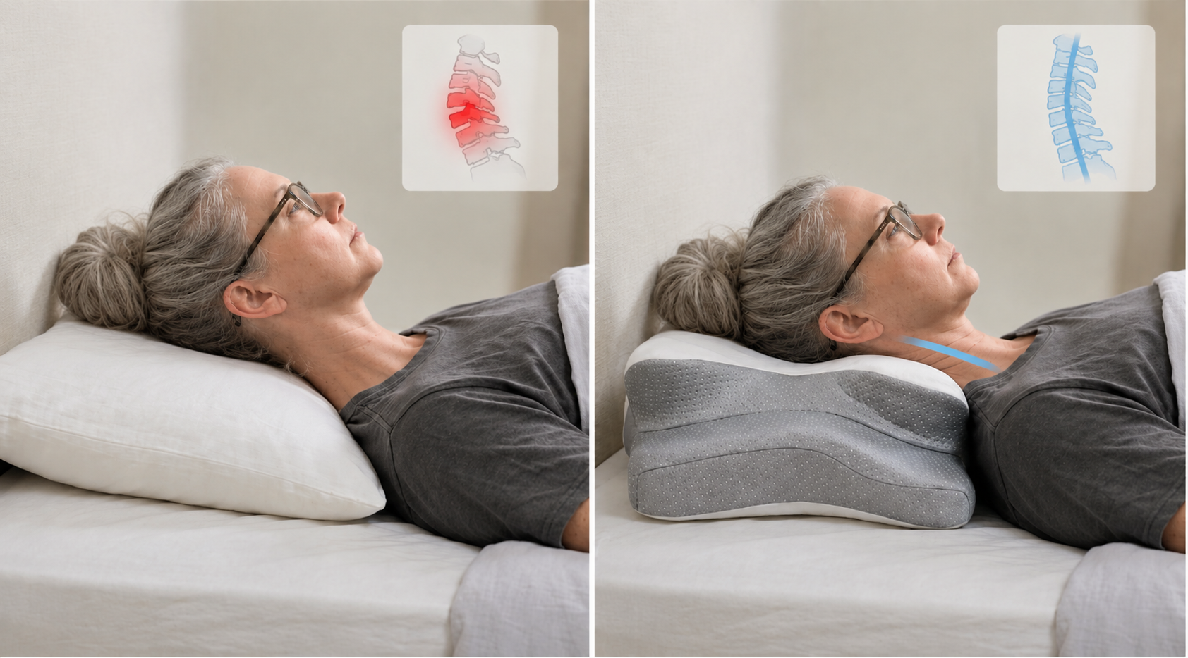 Neck position during sleep: folded neck with pinched airway vs. neutral neck with open airway