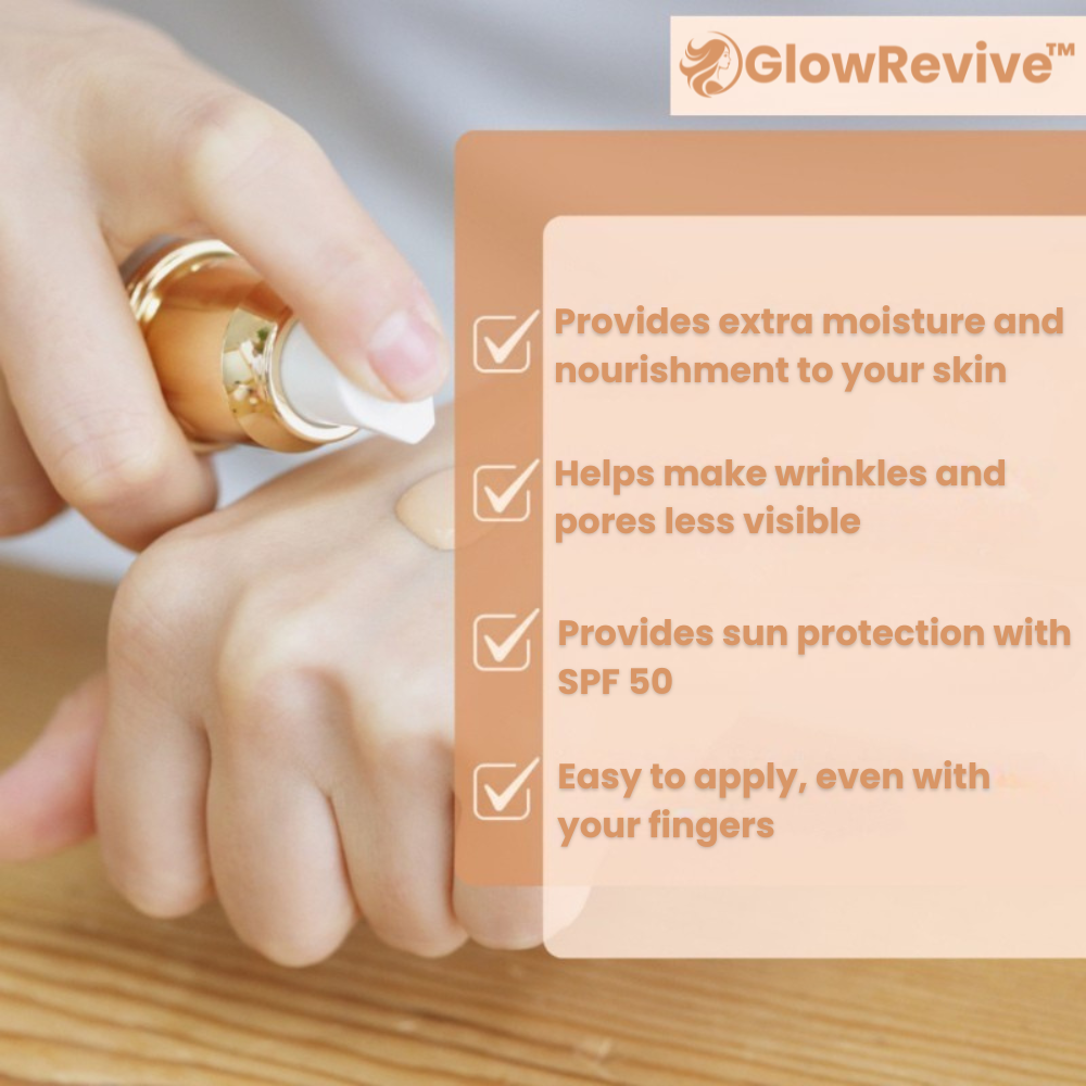 GlowRevive™ Foundation | Reduce 92% of your wrinkles in 5 seconds.