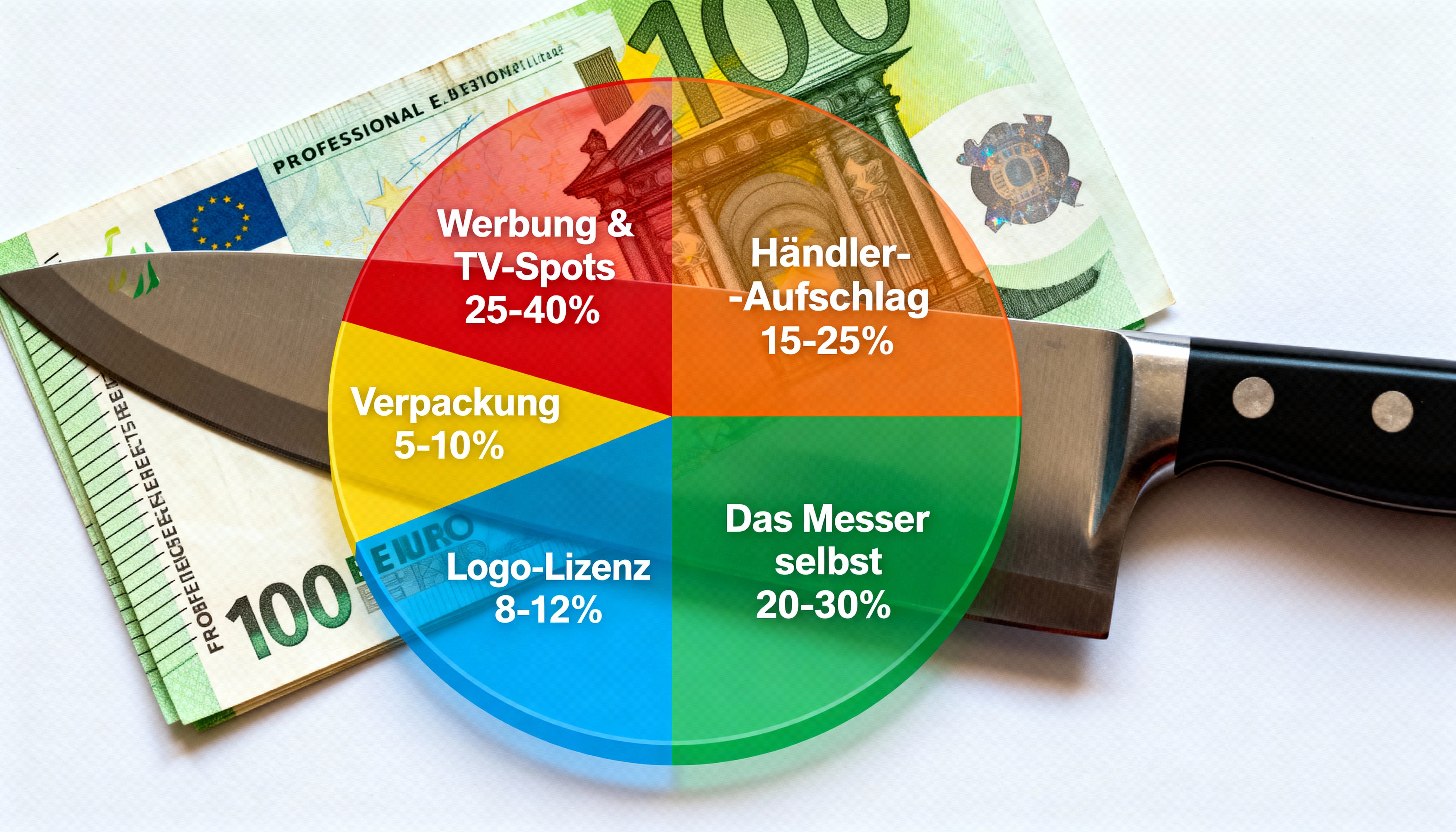 Preisaufschlüsselung: Wo das Geld bei Markenmessern hingeht