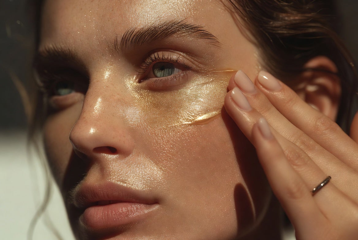 Applicazione trattamento viso per pelle spenta e rughe sottili