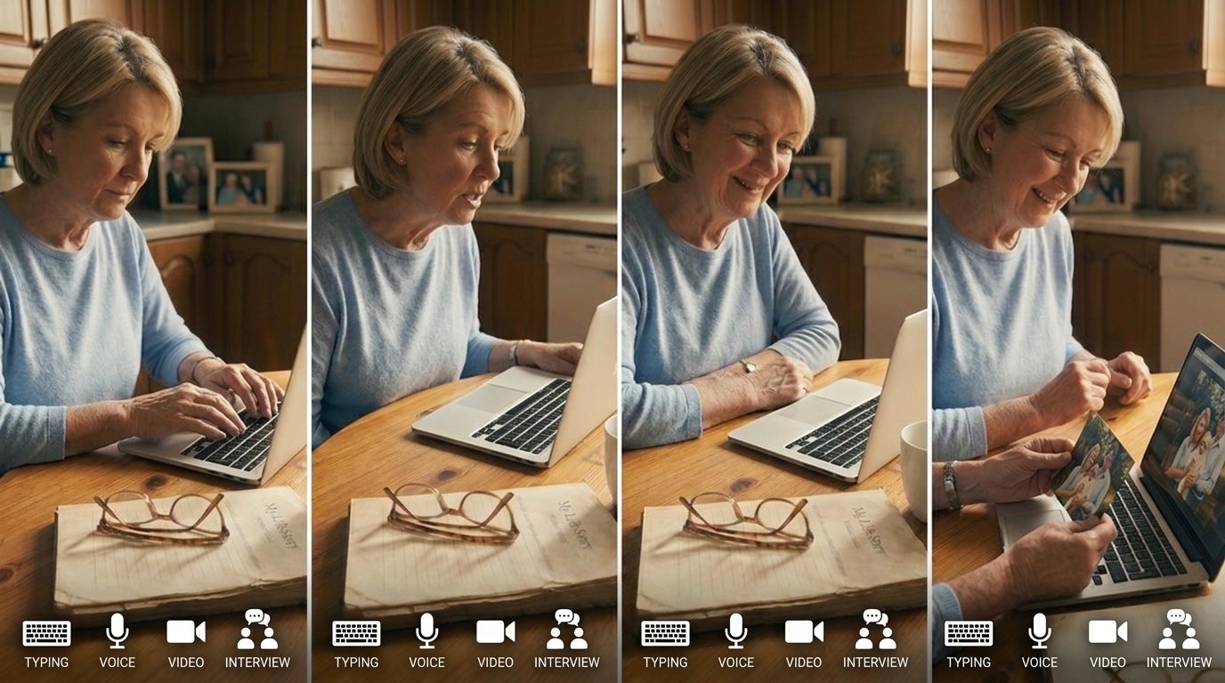 Dear Mom on computer